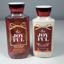 Bath and Body Works Be Joyful 8oz Body Lotion 10oz Shower Gel.