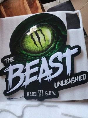 MONSTER The BEAST Energy LED LIGHT.  BRAND NEW IN BOX! Beer Bourbon Whiskey