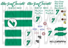  7 Skip Scott 1968-69 Camaro Alan Green Chevrolet 1/64th HO Scale Decals