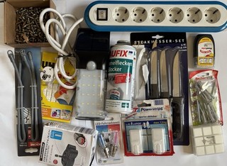 Konvolut Werkzeug Werkstatt Auflösung Parkside Ferrex schleifen Schrauben Lampen