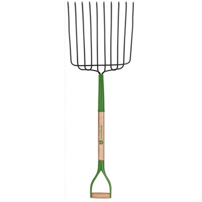 John Deere 10 Tine Steel Ensilage Fork 30 in. Wood Handle