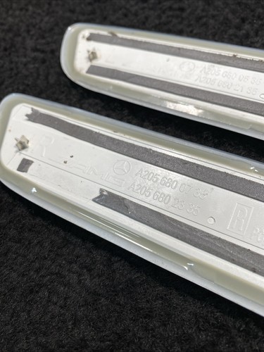2018 Mercedes E63s AMG Front Lh & Rh Side Illuminated Door Sill Scuff Plates OEM - Picture 5 of 8
