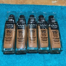 NYX CAN'T STOP Full Coverage 24HR Warm Mahogony 1.0oz / 30ml NEW 5 items.