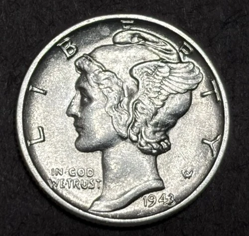 1943-P Mercury Dime - BU Uncirculated - 90% Silver