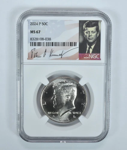 2024-P Kennedy Half Dollar MS67 NGC Special Label *9102