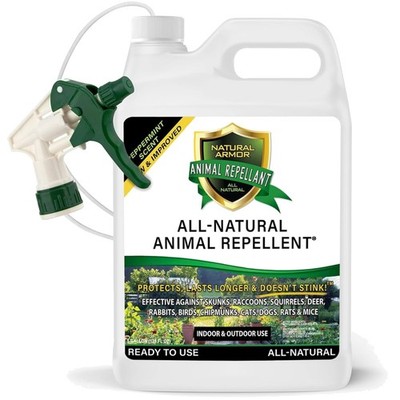 128 Oz Natural Peppermint Spray   Repels Raccoons, Rats, & Deer Effectively