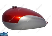 Kraftstofftank Stahl Kirschtrot & Silber Mit Tankdeckel FüR Triumph T150 Trident