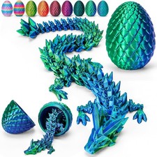 3D Printed Dragon Egg 12 Inch, Easter Basket Stuffer with Fidget Toy