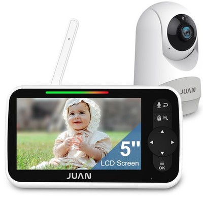 Monitor De Bebe Con Pantalla De 5 Pulgadas Y Zoom Remoto Privado Negro