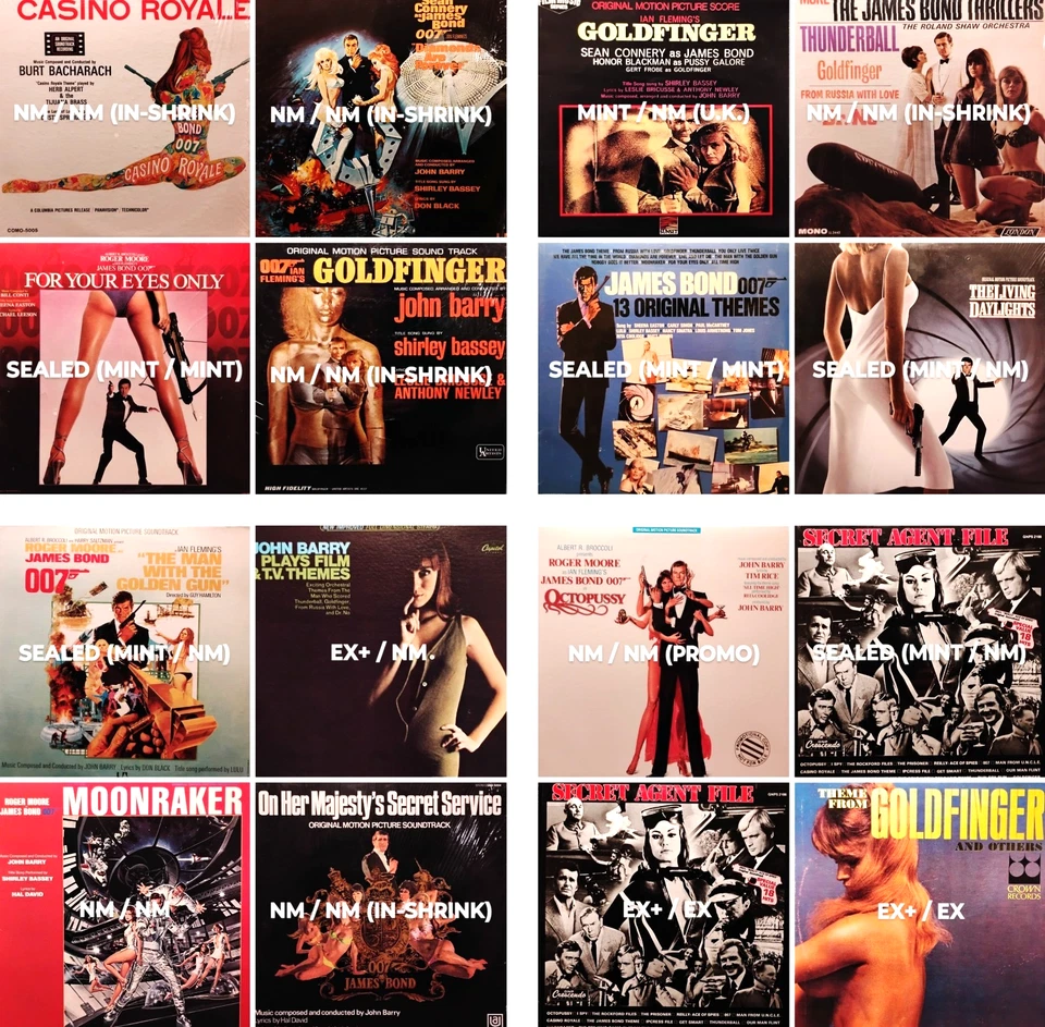 🧿U-PICK🧿 "JAMES BOND" VINTAGE VINYL SOUNDTRACK LPS (20 NM TO NEW) RARE  LOT - Image 3 of 4
