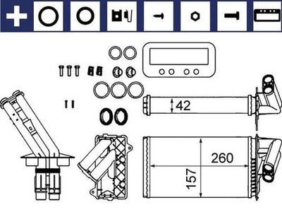 MAHLE AH 103 000S Wärmetauscher, Innenraumheizung für RENAULT