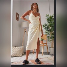 Urban Outfitters off-white wrap dress size S
