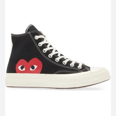 Converse x Comme de Garçons Play Hidden Heart High Top Sneaker. Unisex.