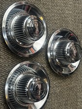 Set Of 3 Vintage Used Oem C3 Corvette Rally Center Hubcaps Wheel Caps 1969-1982