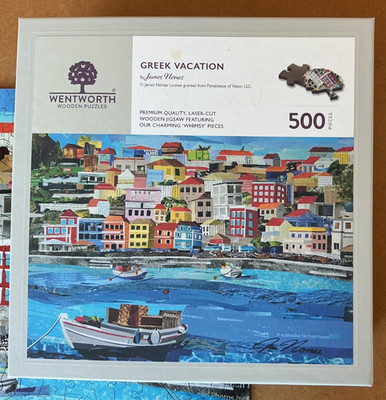 Wentworth Wooden Jigsaw Puzzle GREEK VACATION 500 pieces James Nonas