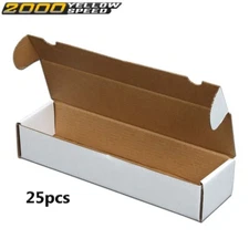 25PC Storage Boxes LOT 800 Count Ct Sports Cards Trading White Max Pro Shipping
