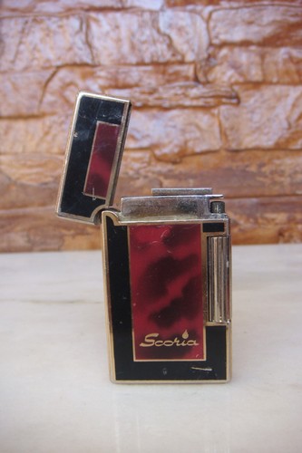 ANTIGUO ENCENDEDOR DE GAS VINTAGE RARO COLECCIÓN SCORIA 5000F High Class - Imagen 14 de 24