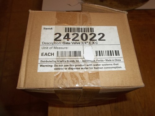 Premier 3/4 In. Brass C X C Gate Valve #242022 - Picture 3 of 4