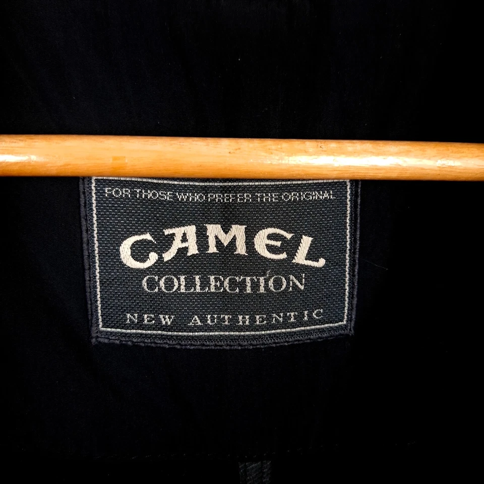 CAMEL COLLECTION Men Jacket Size IT52 (XL) Black Overcoat Stand Collar Full Zip - Image 4 of 4