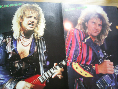 JUDAS PRIEST -  Vintage 80's POSTER A2 - GLENN TIPTON K K DOWNING - HEAVY METAL