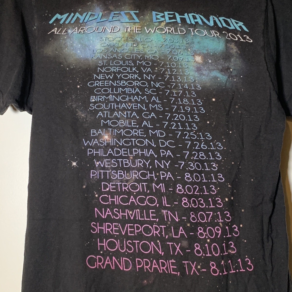 Mindless Behavior All Around The World Tour 2013 Ladies Shirt Sz
