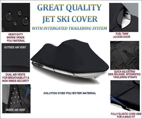 For Honda Jet Ski AquaTrax R-12 / R-12 X 2003-2007 JetSki PWC Mooring Cover - Picture 2 of 7