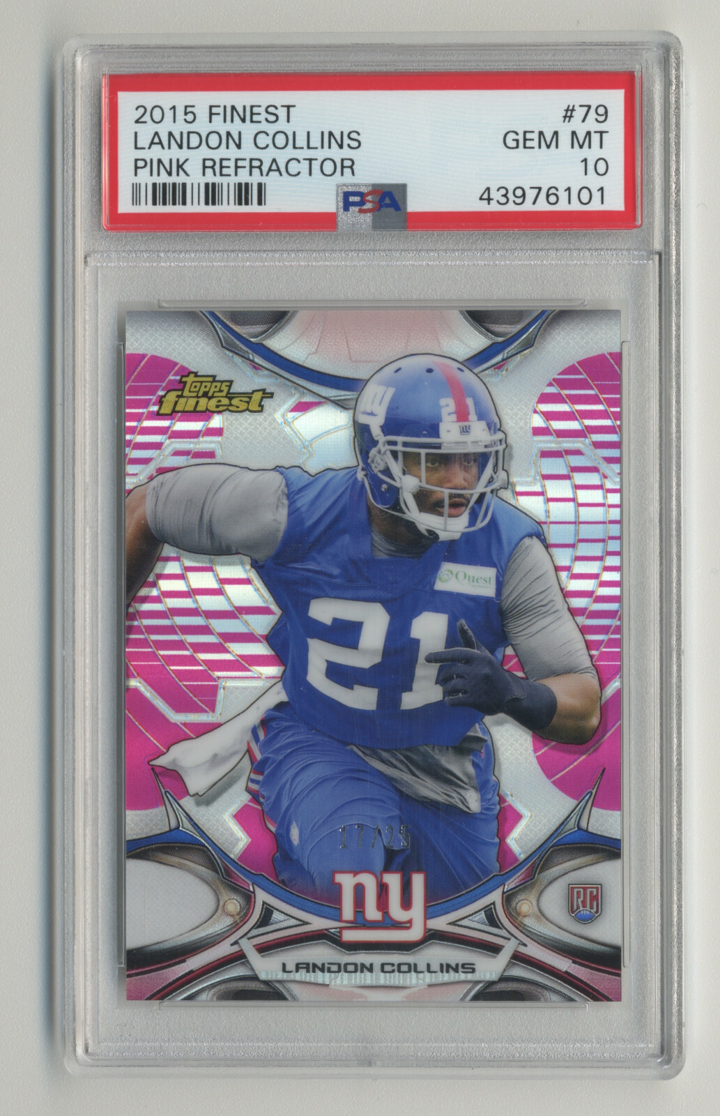Landon Collins Finest #79 Pink Refractor