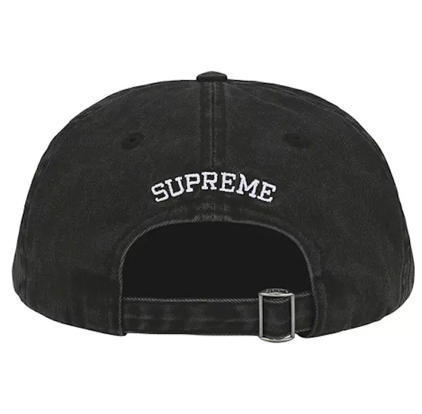SUPREME FW22 PIGMENT PRINT S LOGO 6 PANEL S HAT BRAND NEW INDIGO BLACK
