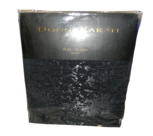 Donna Karan Duvet Cover Full Queen Sapphire Indigo Dark Blue Brand New
