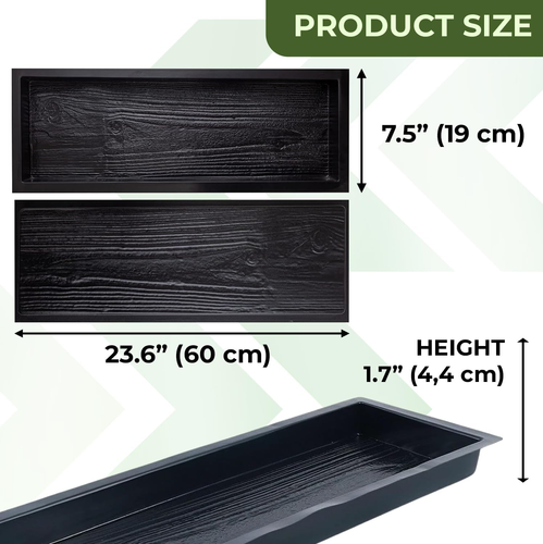 Big DIY Precast Concrete Molds 2 Pcs Wooden Pavers Cement Paver Mold - Pathmaker - Picture 4 of 6