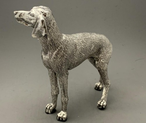 Silver WEIMARANER Model - Fully Hallmarked Sterling Silver - Picture 5 of 6