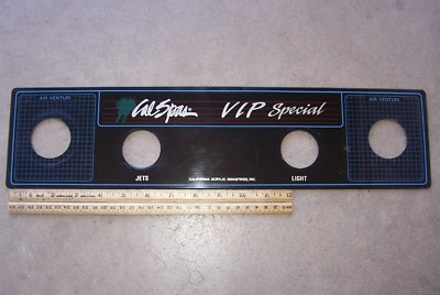 93 California Cal Spa Spas topside plastic control panel cover 18 X 4