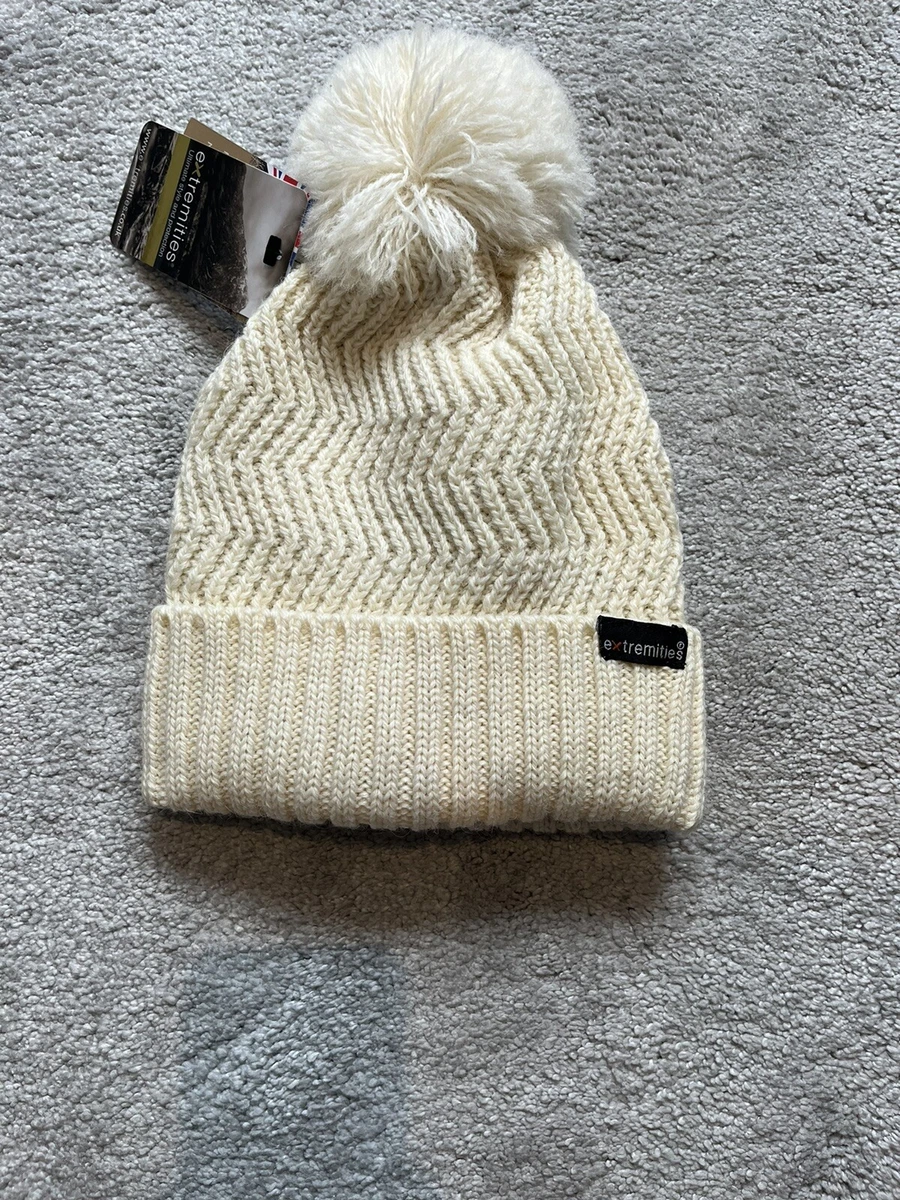 Cream wool cheap bobble hat