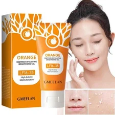 50g Orange Enzymes Facial Skin Exfoliating Brightening Scrub Gel♧
