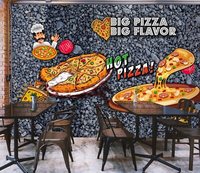 3D Heiße Pizza ZHUC4140 Tapete Wandbild Fototapete Abnehmbarer Vera
