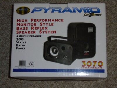 Pyramid 3070 High Performance Monitor Style Bass Reflex Speaker System (pair)