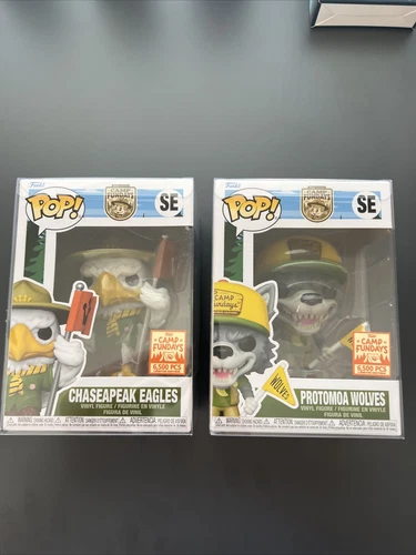 Funko Pop Sdcc 2023 Fundays Protomoa Wolves/Chesapeak Eagles Bundle W Protector