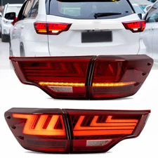 For Toyota Highlander 2014-2019 LED Tail Light Rear Lamp Brake Dynamic Taillight