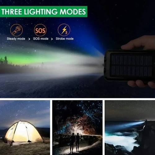 50000mAh Solar Power Bank Travel Outdoor Solar Mobile Phone Charger For Camping - Zdjęcie 9 z 10