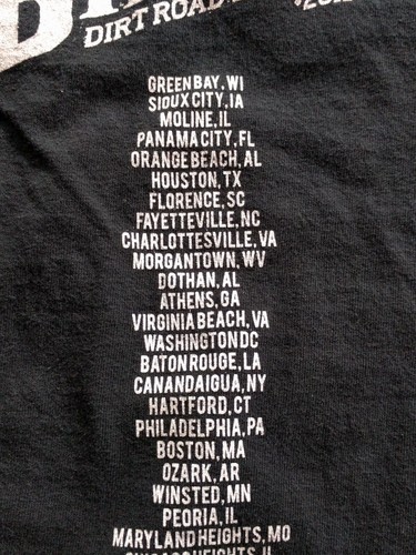 Luke Bryan Dirt Road Diaries Tour Mujer GRANDE Negro Fechas Gráficas - Imagen 4 de 6