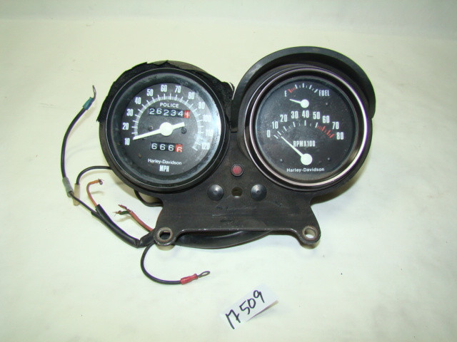Harley FXRP tach speedo fuel gauges + mount FXR Police FXRD FXRT