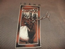 VTG 80’s 90’s IDAHO ELK Mens T Shirt L USA MADE BROWN Single Stitch GRAPHICS EXC