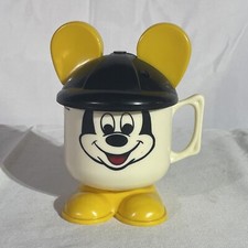 Vintage 1980s Plastic Walt Disney Mickey Mouse Sippy Cup with Ears  Shoes