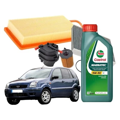 Kit Tagliando Ford Fusion 1.4 Tdci 68cv 50kw + 4lt Castrol Magnatec 5w30 A5 - Bild 1 von 4