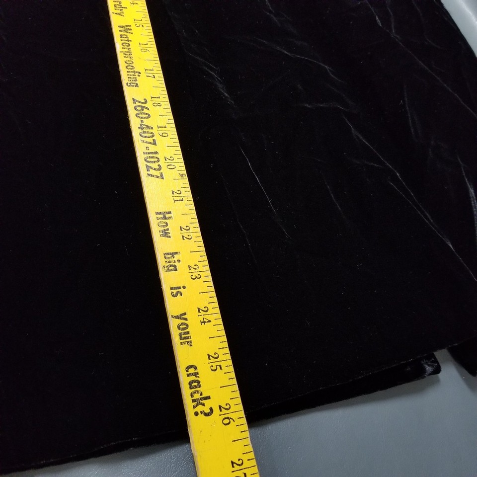 Vintage NOS w/ Tags Barrie Stephens Black Velvet Midi Pencil Skirt Size