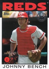 JOHNNY BENCH TOPPS 1986 86 RETRO 35TH ANNIVERSARY REDS 2021 21