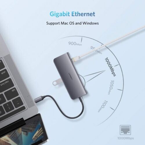 9 in 1 USB-C Type-C HUB Adapter Station USB 3.0 Dual HDMI PD Port Mac UGREEN - Picture 3 of 12