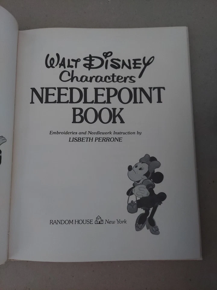 Vintage 1976 Walt Disney Characters Needlepoint Hardcover with Dust Jacket Book - Image 3 of 4