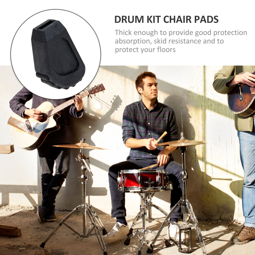 3Pcs foot stand Drum Rubber Tips Drum Stool Rubber Feet Drum Silencer