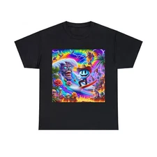 Unisex Adult T Shirt Psychedelic DMT Trip Festival Tee Drug Induced Streetwear